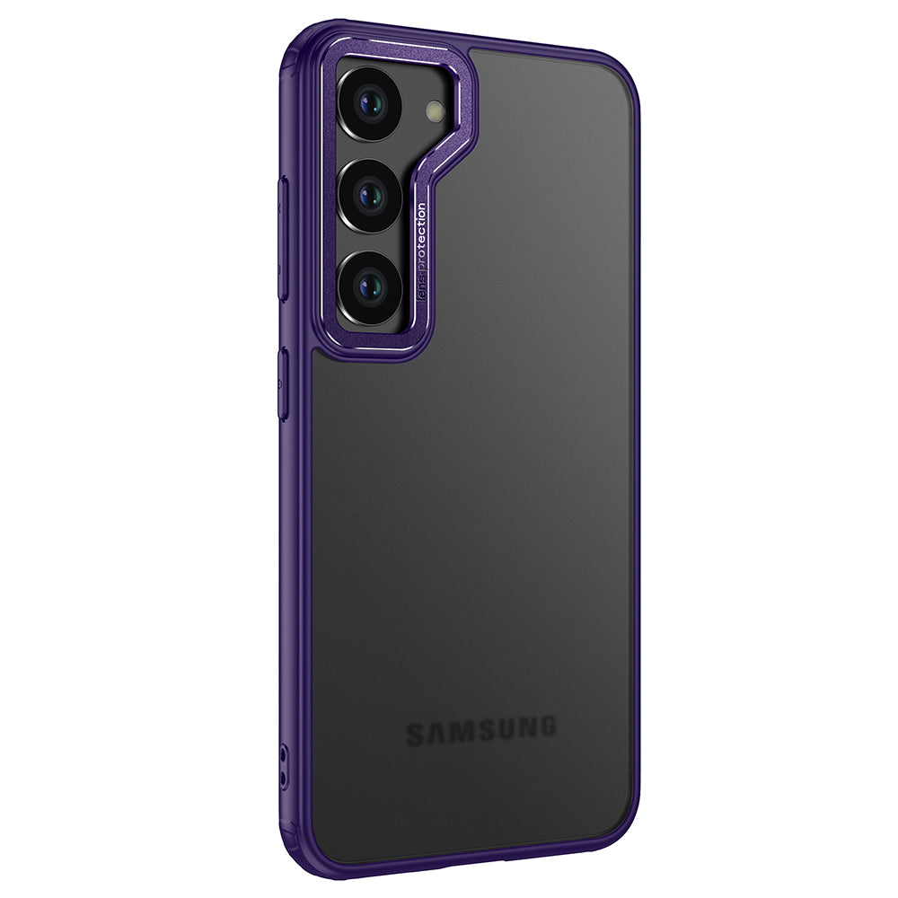 For Samsung Galaxy S23 Dual Layer PC TPU Phone Case Metal Lens Frame Shockproof Cover For Samsung Galaxy S23 Dual Layer PC TPU Phone Case Metal Lens Frame Shockproof Cover